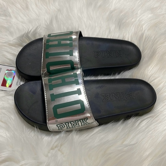 Victoria's Secret Pink College Cross Slides Ohio University size 5-6 Small. NWT - Picture 4 of 7